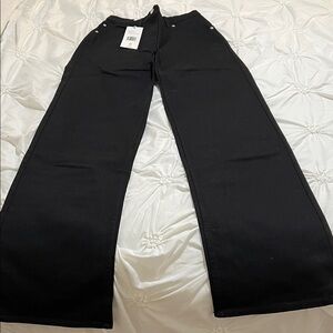 Thakoon Black High-Waisted Denim Pants Size 2